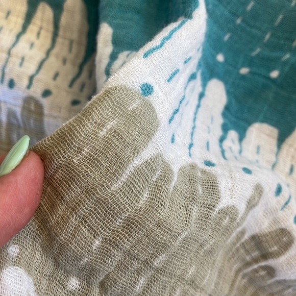 ADEN + ANAIS swaddle security blanket chevron bubbly grey BABY COTTON ORGANIC - Picture 7 of 8